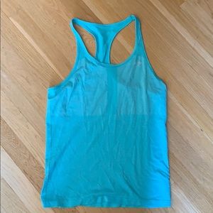 Blue workout tank